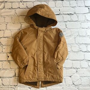Zara hooded camel brown parka toddler boy 2-3 years